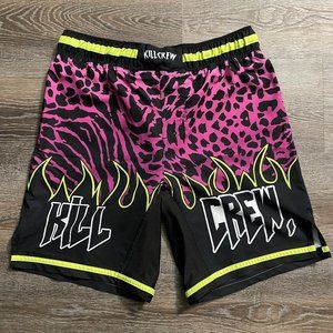 Kill Crew BSEM Fight Shorts (Thai Cut) Sz M - Purple / Green